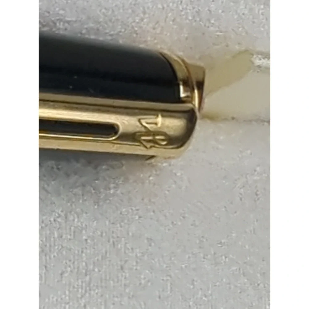 Vintage Ballpoint Pen Waterman Black Lacquer - Gold Trim Finish - Read